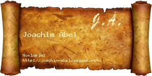 Joachim Ábel névjegykártya