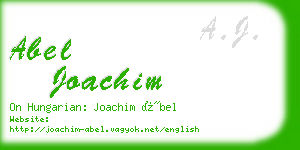 abel joachim business card